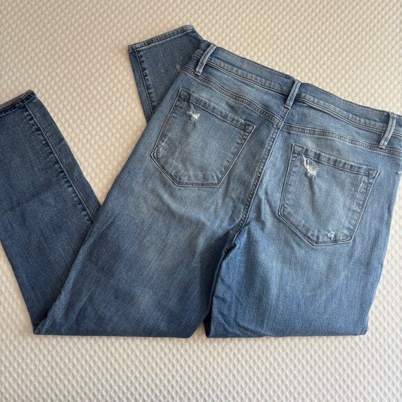 LOFT Modern Skinny Ankle Jeans 29 8 Light Wash Distressed - Picture 2 of 4